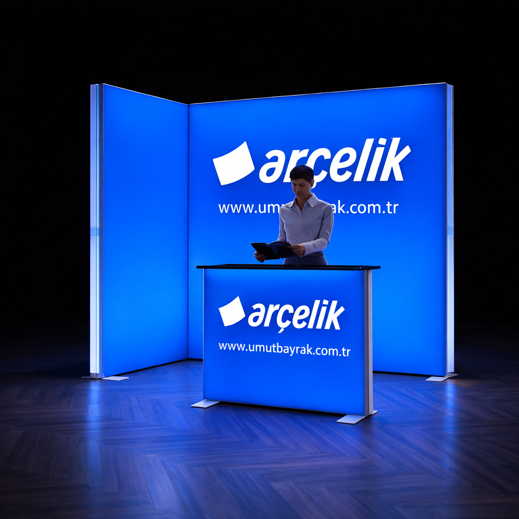  Işıklı  Stand Lightbox 2X1 set