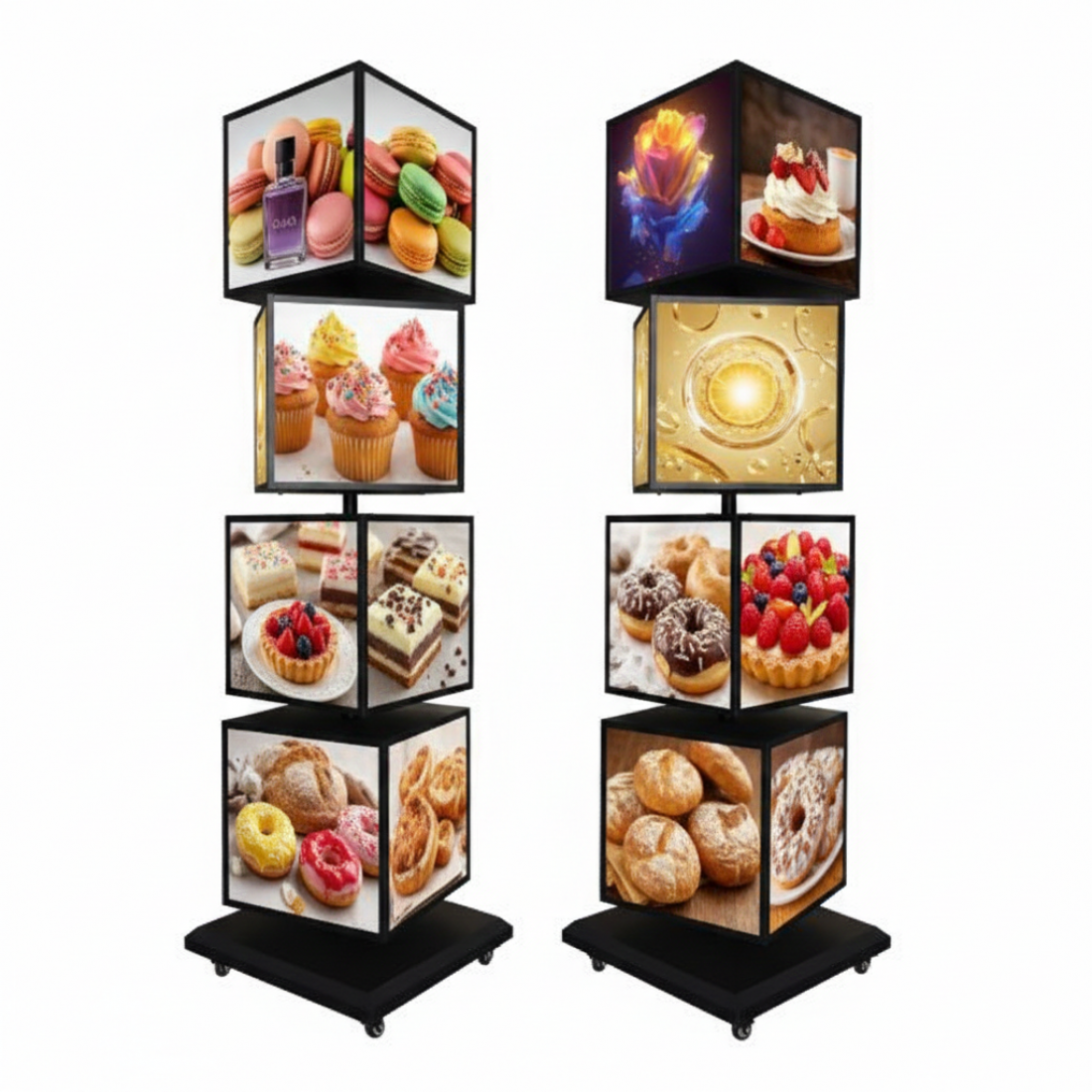 4 Katlı Ayaklı Dönen Küp