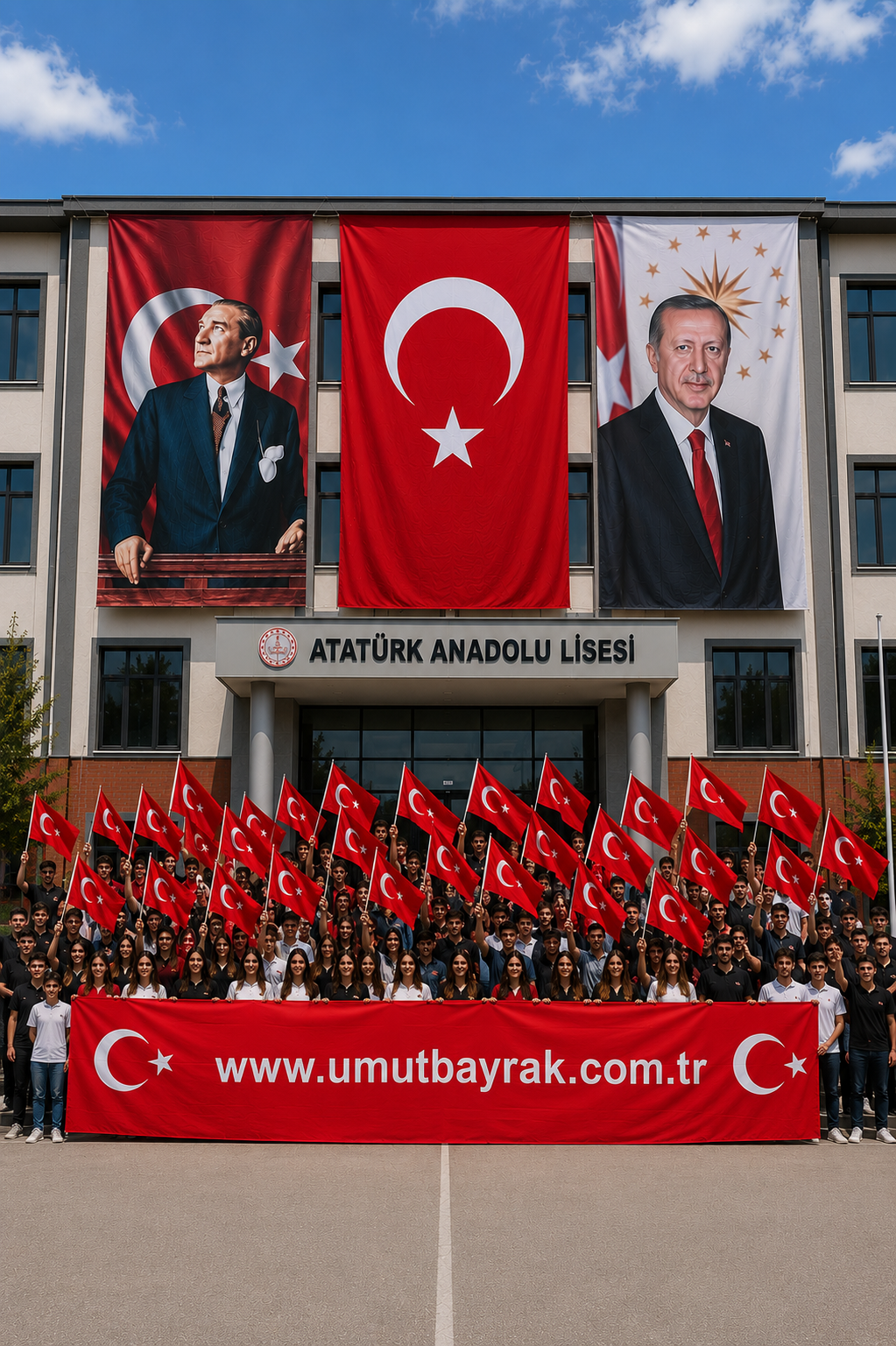 3 lü Set Ata-R.T.E-Türk bayrağı