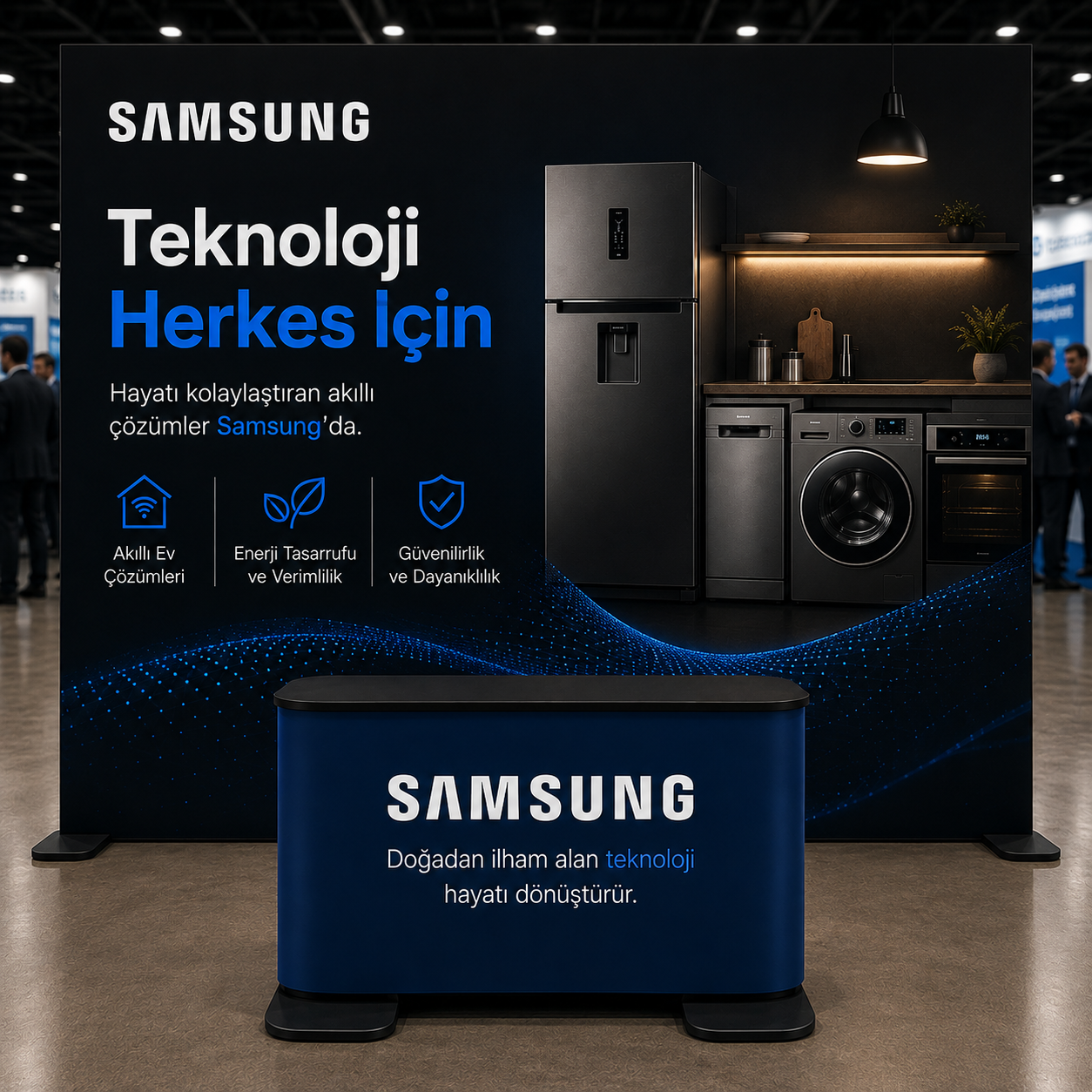 230x200CM Modüler Lightbox 2'li Fuar Tanıtım Stand Paketi