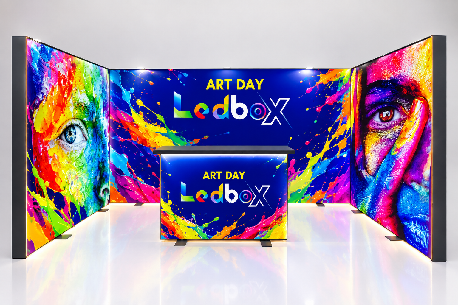  Işıklı  Stand  Lightbox  3x4 Set
