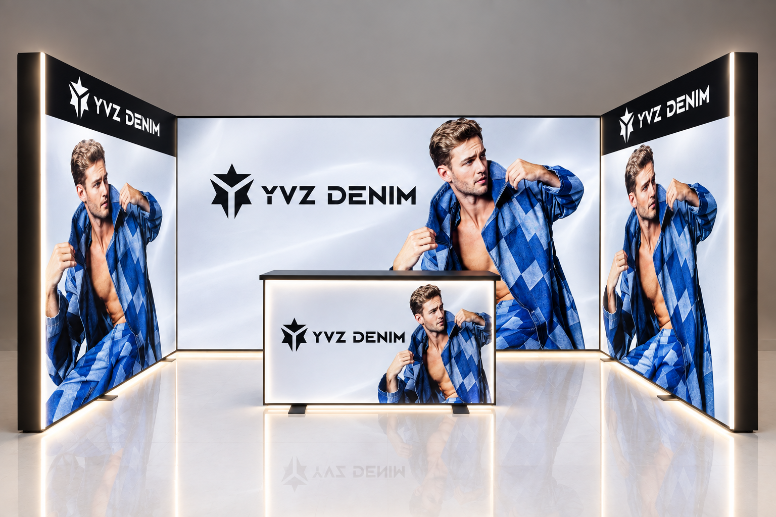  Işıklı  Stand  Lightbox  235x300 Set